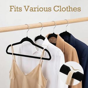 Cintres antidérapants pour costumes, gain de place, en velours, avec barre porte-cravate, robustes pour manteaux - Product Image 4