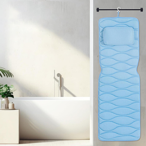 SUREWALHOME Cuscino Ergonomico Lungo <span class=keywords><strong>per</strong></span> Vasca da Bagno, Cuscino <span class=keywords><strong>per</strong></span> <span class=keywords><strong>Doccia</strong></span> ad Asciugatura Rapida, Supporto <span class=keywords><strong>per</strong></span> Collo e Schiena, Poggiatesta <span class=keywords><strong>per</strong></span> Bagno - Product Image 6