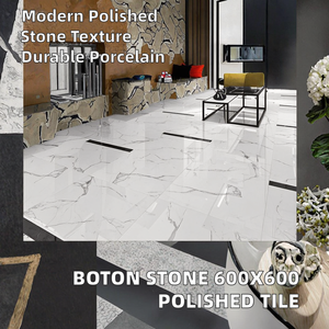 Luxury White Marble Look Porcelain Tiles 600x600mm Premium Floor & <b>Wall</b> Collection Modern Architectural Porcelain Tiles Trend - Product Image 2
