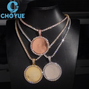 เครื่องประดับชั้นดี ลดราคาสุดฮอต สไตล์ฮิปฮอป เงินแท้ 925 ขนาด 49 มม. จี้รูปภาพพร้อมเพชรโมอิสซาไนต์ ทดสอบได้ - Product Image 6