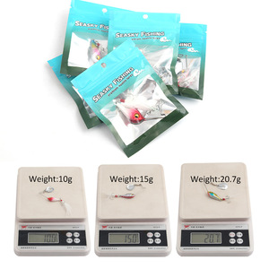 Leurre spinner XY-339 pour la pêche au bar en eau moyenne, forme de poisson 3D, hameçon à plumes, leurre artificiel, longue portée, composite bruyant - Product Image 4