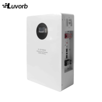 Batería LiFePO4 de 51.2V 100Ah 5KWh para Montaje en Pared con BMS de Protección Múltiple Integrado para Almacenamiento de Energía Solar Fuera de la Red para el Hogar