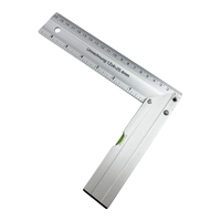 Équerre d'angle en aluminium en forme de L avec niveau à bulle 200 mm (8 po) pour la menuiserie, outil de mesure
