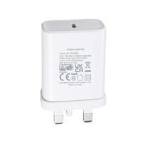 Chargeur mural USB Type C PD20W UKCA pour téléphone portable, montre connectée, adaptateur de voyage portable pour Royaume-Uni, Émirats arabes unis, Singapour, Arabie Saoudite