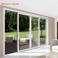 Nouvelle porte coulissante pivotante commerciale en aluminium, insonorisée, avec verre trempé, pour entrée de centre commercial et appartement