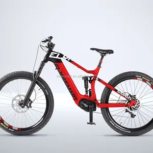 OEM Mtb bici elettrica diretta dalla fabbrica 29 Bafang M600 Carbon Ebike Full sospensioni Mid Drive 500W Mountain Bike elettrica