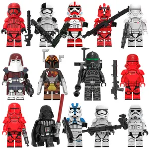 Hot Planet Space War Mandalorian Darth Vader Clone Soldat Robot AT-RT Building Block ensemble jouet cadeau pour enfants WM6095