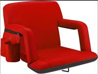 Chaises de siège de stade pliantes chauffantes portables larges rembourrées adultes Camping chaise de gradin imperméable inclinable avec crochet