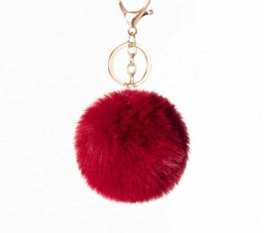Plush Pom Keychain Keychains Fashion Ball <b>Keyrings</b> Car Interior Accessories <b>Cute</b> Bag Promotion Gift for Women Girls - Product Image 2