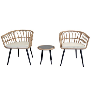 Luxe Tuinmeubelen <span class=keywords><strong>4</strong></span> Stuks Stalen Rotan Tuinsets Buiten Restaurant Sofa Set Patio Conversatie Set Met Zitkussen - Product Image 4