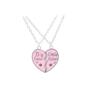 Meilleur ami <span class=keywords><strong>potins</strong></span> pendentif 2 pièces ensemble plaqué rhodium Couple collier bijoux de mode cadeau pour hommes femmes célébrant l'amitié - Product Image 3