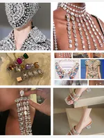 Chaîne de strass moka 10MM avec fermoirs dorés et argentés, style tige, pour décoration de sacs à main, accessoires de décoration pour robes de mariée et vêtements DIY