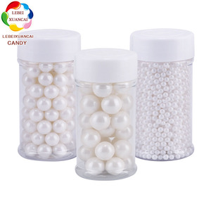 Perles de sucre blanc, 50 pièces de toute taille, pour cupcakes, glaçage et chocolat, décoration, composants pour boulangerie, fabrication - Product Image 1