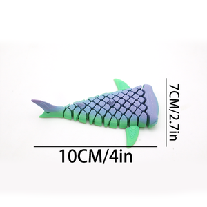 Figurine créative articulée de requin imprimée en 3D, tendance transfrontalière, jouet de décompression, cadeau - Product Image 2