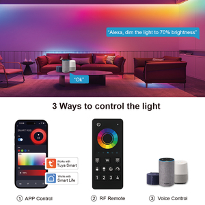 Aipin c214z ZigBee lưới nhóm Sync tuya thông minh Multi-Zone <span class=keywords><strong>RGB</strong></span> LED Strip ánh sáng PWM điều khiển 36V <span class=keywords><strong>48V</strong></span> thay đổi màu sắc từ xa dimmer - Product Image 3