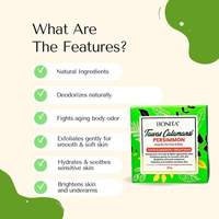 Savon en barre Tawas Calamansi Persimmon à étiquette privée, déodorant éclaircissant pour les aisselles, 80g
