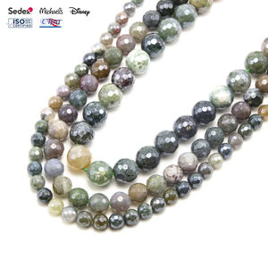 Wholesale <strong>Indian</strong> Agate With Luster Faceted Round Beads for Necklace Making - Product Image 6
