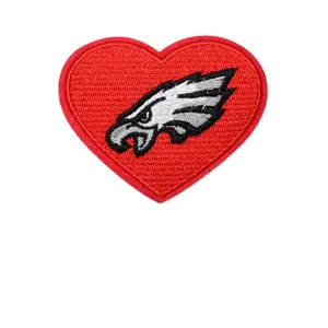 Remendo de tecido bordado com logotipo personalizado da equipe Philadelphia Eagles de alta qualidade