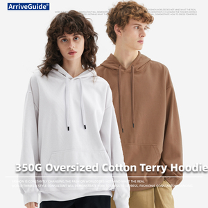 <span class=keywords><strong>Felpa</strong></span> con Cappuccio da <span class=keywords><strong>Uomo</strong></span> di Alta Qualità, 350gsm, 100% Cotone French Terry, Vestibilità <span class=keywords><strong>Oversize</strong></span>, per Produzione Personalizzata di Marchi - Product Image 3