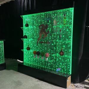 Meuble de maison, bibliothèque avec éclairage LED et panneau acrylique à bulles d'eau - Product Image 3