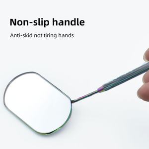 Miroir de maquillage de qualité supérieure en acier inoxydable pour extensions de cils Pinky leem, miroir à main pour greffe de cils - Product Image 2
