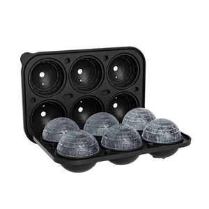 Molde de Silicona para Hielo en Forma de Planeta de 6 Cavidades y Bandeja para Cubitos de Hielo, Fabricante de Esferas de Hielo Grandes y Redondas para Whisky y Cócteles, Fácil de Limpiar - Product Image 1