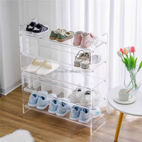 Nouveau porte-chaussures multicouche en acrylique personnalisé, rangement et décoration simples et élégants pour la maison.