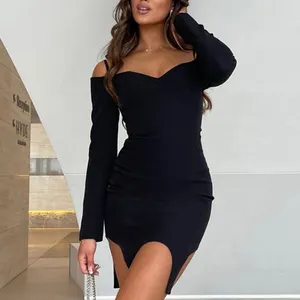 Sexy womens evening dresses of strapless low-cup and slim waist for women skinny party wear clothing dress