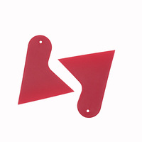 Raclette triangulaire en PP épaissi en forme de gourde pour application de film sur vitres de voiture, réparation de murs et remplissage de joints en plastique