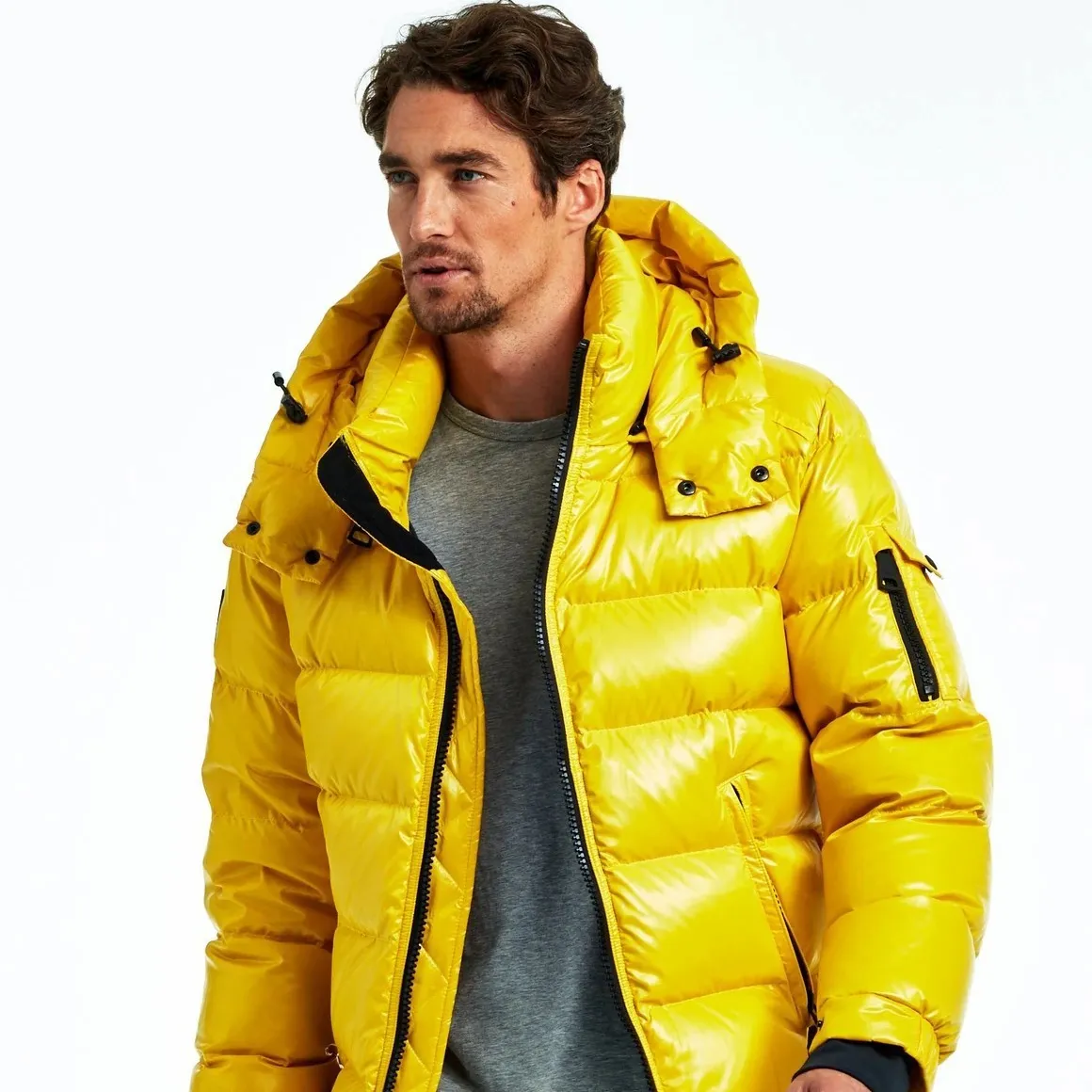 CCj16 Sports Men Windproof Jacket Pu Leather Glossy Men'S Waterproof Jackets Outdoor Coat Plus Size Men's Jackets