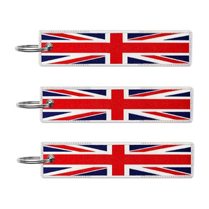 Chất lượng cao dệt Keychain tùy chỉnh thiết kế dệt Móc Chìa Khóa Cờ máy bay phản lực Tag cho ba lô Marks Keychain - Product Image 2