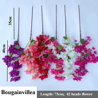 Nouveaux bougainvilliers artificiels de luxe en gros pour l'aménagement paysager d'hôtel, le mariage et la décoration intérieure.