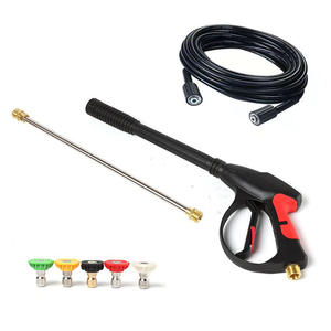 Ensemble de pistolet à eau haute pression avec tuyau M22 14, débit réglable, kit d'outils de nettoyage de voiture - Product Image 5