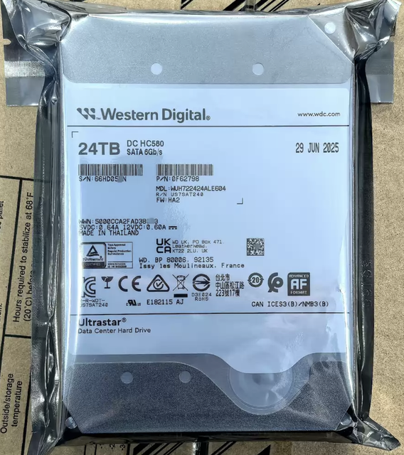 Original NEW 24T WUH722424ALE6L4 WUH722424ALE604 24TB Hard Drive