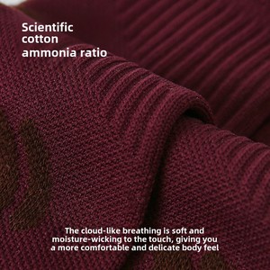 Chaussettes de sport professionnelles pour femmes <span class=keywords><strong>Bourgogne</strong></span> Crew Bottom Absorbant la sueur et respirant pour l'automne Running Skipping - Product Image 4