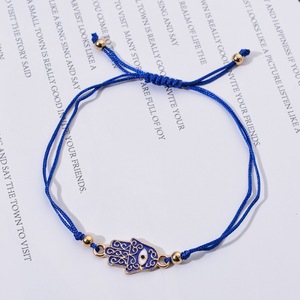 12pcs cábala rojo cuerda anudada amuletos de la suerte ajustable Fátima Hamsa mano mal de ojo pulseras para bebé ducha - Product Image 4