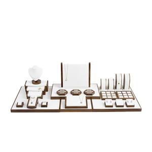 Accessoires <span class=keywords><strong>d</strong></span>'affichage de bijoux en bois haut de gamme anneau collier plateau magasin comptoir rack - Product Image 5