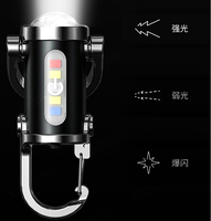 Mini lampe torche LED COB rechargeable, corps en aluminium, USB portable, multifonction, torche d'extérieur, indice de protection IP55