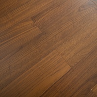 Plancher en bois composite massif multicouche en noyer noir américain courbé sur mesure, dalles de bois d'ingénierie lisses et plates