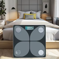 Báscula de peso corporal electrónica inteligente para uso en baño 13 datos corporales y sensor IMC recomendación de peso máximo de 180kg