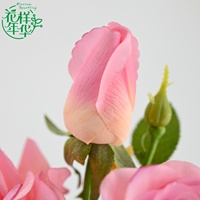 Fleur artificielle en latex à toucher réel, 3 têtes, 75 cm, bouquet de roses pour décoration de mariage, arrangement floral, accessoires de photographie