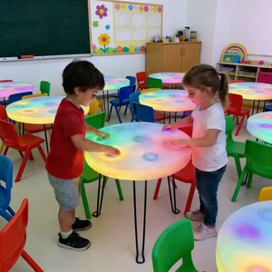 Mesa Plegable Redonda Moderna Hecha a <span class=keywords><strong>Mano</strong></span> para Niños con Música y Juego Táctil para Manualidades, Decoración del Hogar, Uso en Interiores y Exteriores - Product Image 2