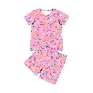 Conjuntos de ropa de dormir para TZ-357-YXX, pijamas de seda de leche suave y corta para bebés, 2 uds. - Product Image 4