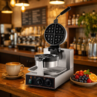 Machine à gaufres électrique rotative professionnelle à tête unique, machine à crêpes et muffins en treillis pour boulangerie, snack-bar et restauration