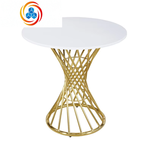 Table basse moderne en marbre avec structure en acier inoxydable, design écologique et durable pour salon, appartement, hôtel - Product Image 1