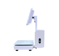 Balance tactile POS 15,6 pouces avec imprimante d'étiquettes 60 mm, balance numérique 15 kg pour les magasins de détail