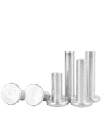 GB109 Rivets solides en acier 304 Rivet semi-tubulaire à tête plate en acier inoxydable Vis à tête ronde en métal Rivet solide M4