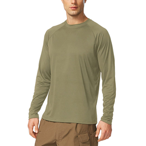 เสื้อแรชการ์ดแขนยาวแบบซิปครึ่งตัว ป้องกันแสงแดด UPF 50+ แห้งเร็ว สำหรับผู้ชาย เสื้อผ้าสำหรับกิจกรรมกลางแจ้งในฤดูร้อน ขายส่ง - Product Image 4