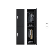 Armoire / casier en acier à 2 portes, simple et durable, pour le rangement à domicile, en usine et à l'hôpital (conception démontable)