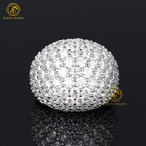 Anello in Argento Sterling 925 con Moissanite per Uomo e Donna, Anello di Lusso con Diamanti Ghiacciati, Stile Hip-Hop, Spedizione Rapida, Certificazione GRA - Product Image 4
